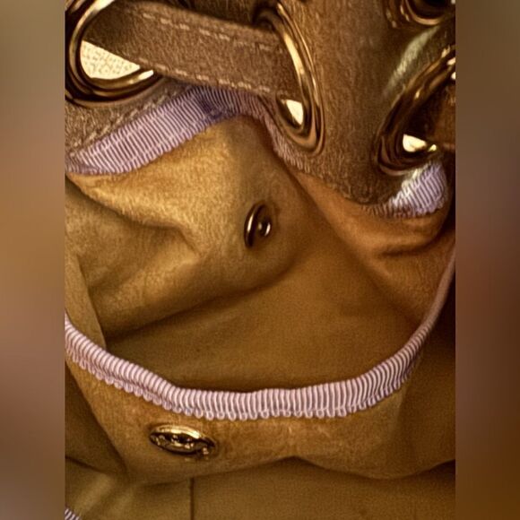 Jimmy Choo Brushed Gold Suede Ramona Tote Bag - Vintage 2010 - Picture 12 of 16